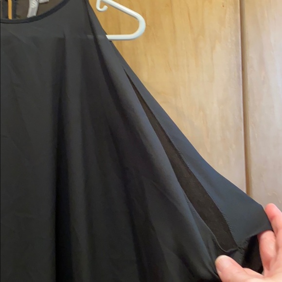 ASOS - Black Long Sleeve Sheer Cold Shoulder Blouse - 14 - Picture 2 of 5